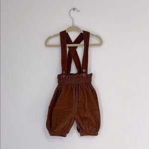 Kids Brown Suspender Pants - Ketiketa